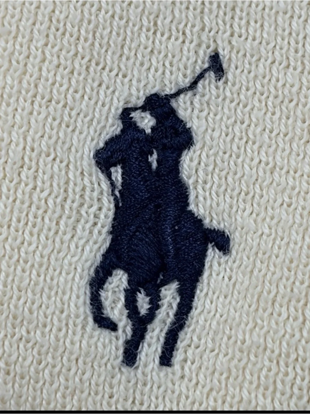 Polo Ralph Lauren Polo 5XB Mens Cream Pima Cotton Sweater Big & Tall Pony Preppy